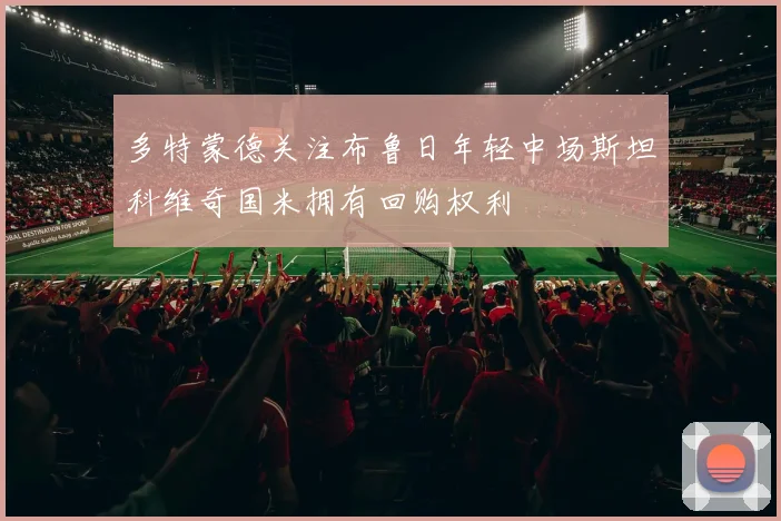 多特蒙德关注布鲁日年轻中场斯坦科维奇国米拥有回购权利
